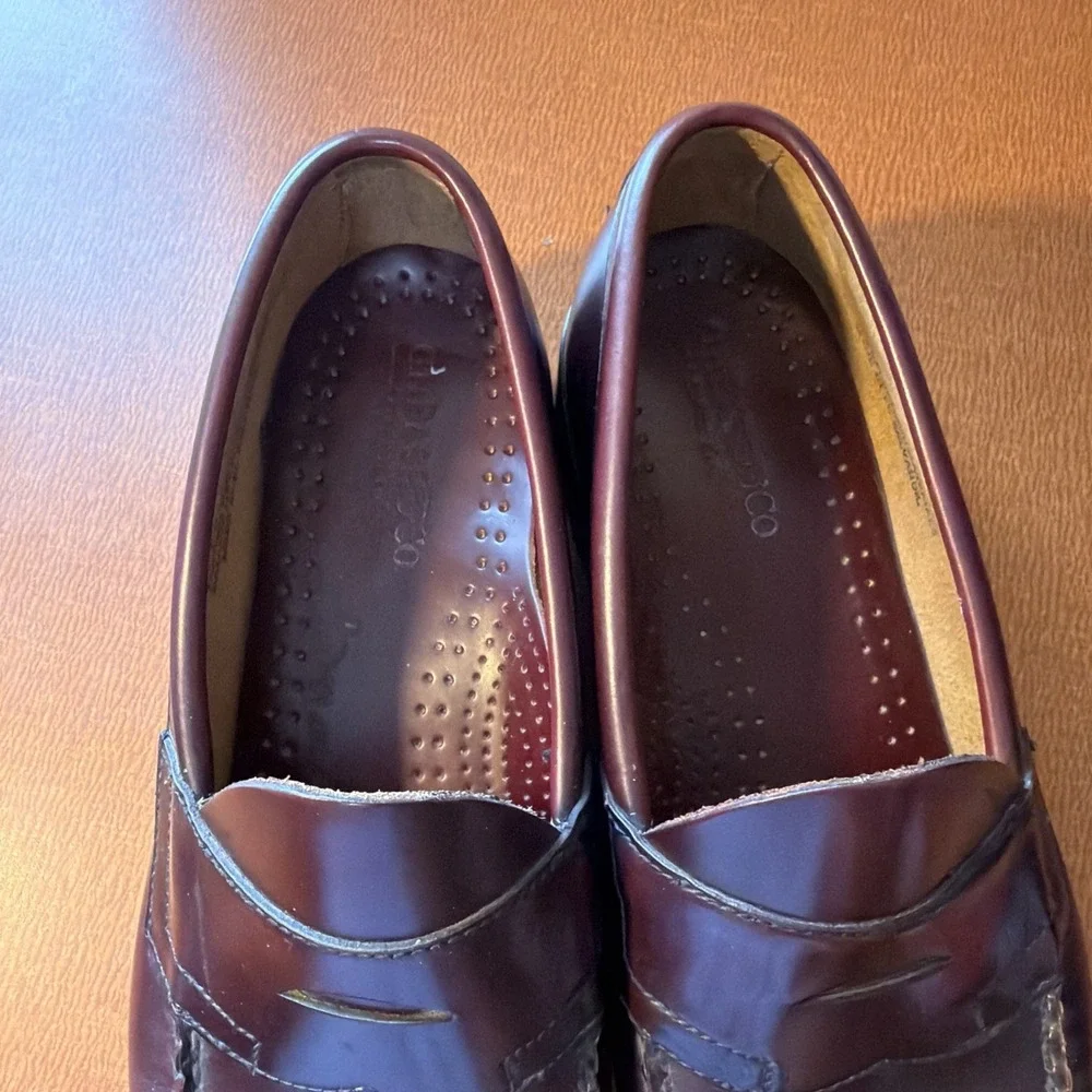 Bass Weejuns Penny Loafers Mens 9 EE Burgundy Leather Made USA Slip On Classic